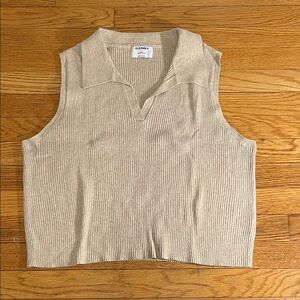 Old Navy XXL sleeveless Rib-knit Cropped
Polo, tan / beige